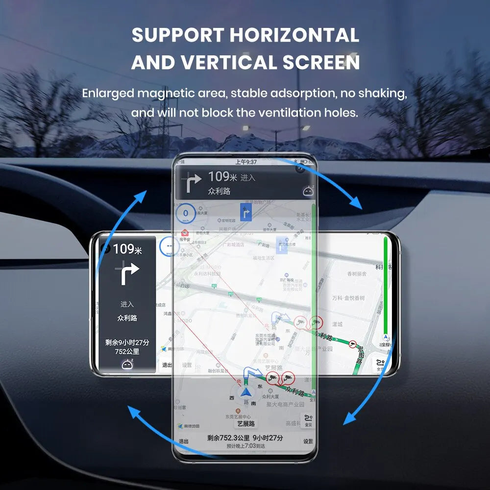 TOPK Magnetischer Auto-Handyhalter – 4-fach verstärkte Magnete, Handyhalterung für das Armaturenbrett, für alle Smartphones geeignet
