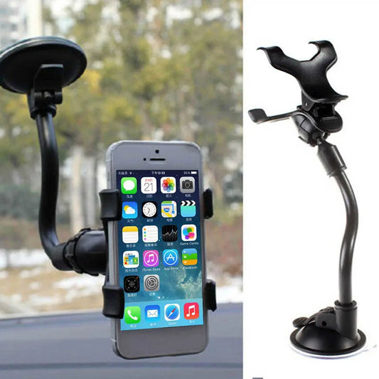 360-Grad-Drehbarer Auto-Handyhalter mit Saugnapf – Flexibler Halter für iPhone, Samsung, Xiaomi – Verstellbarer Clip für das Auto