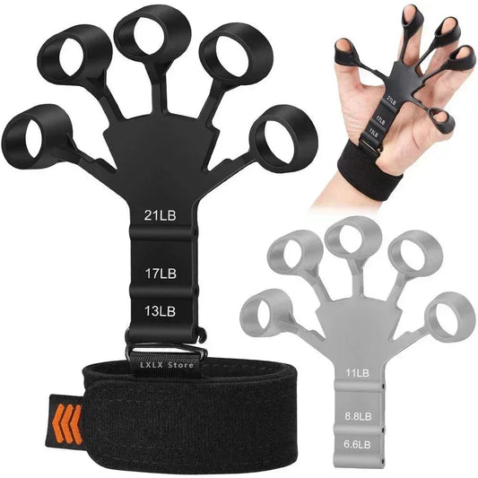 Handtrainer mit 6 Widerstandsstufen – Griffkraft- und Fingertrainer für Fitness, Gitarre und Rehabilitation