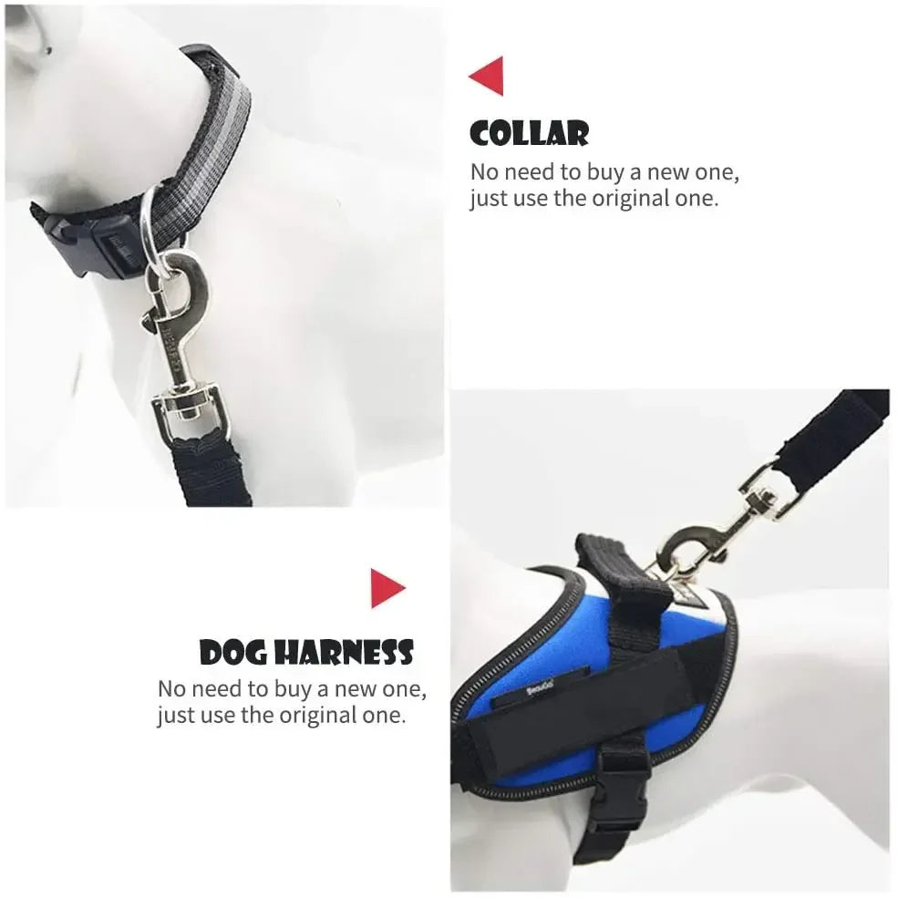 Pet Auto Seat Belt für Hunde & Katzen – Verstellbare Sicherheitsleine mit Clip, Komfortable Sicherung für Dein Haustier