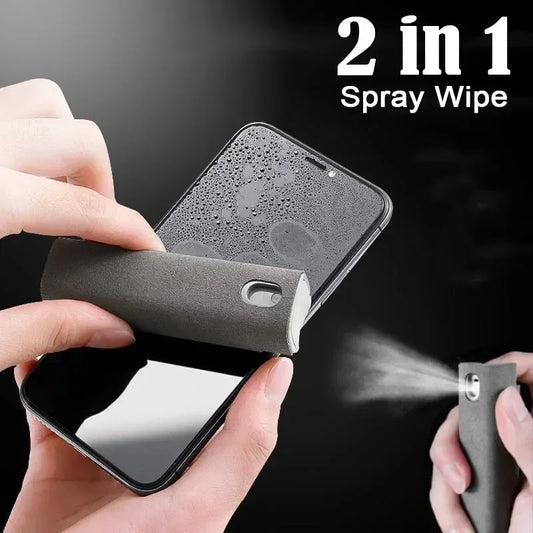 Mikrofaser Bildschirmreiniger Spray-Flasche – Ideal für Handys, Tablets, Laptops und Displays, Zum Pressen und Sprühen, Leerflasche zur eigenen Befüllung