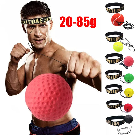 Boxen Speed Ball für MMA und Sanda Training - Kopfmontierter PU-Punchball, Fitnessgerät für Hand-Augen-Reaktion zu für Hause