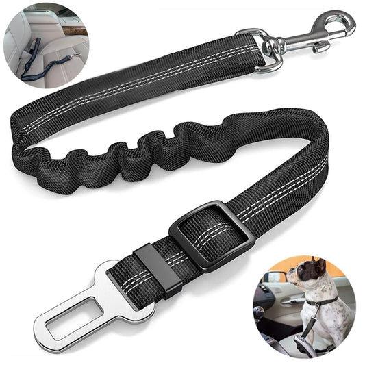 Sicherheitsgurt für Hunde aus robustem Nylon – Einstellbarer, reflektierender und elastischer Hundesicherheitsgurt für kleine und große Hunde während Autofahrten