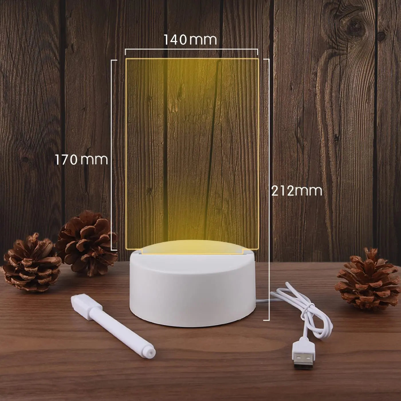 LED Notizboard Nachtlicht – USB-Message Board mit Stift, perfekte Dekoration und Geschenkidee