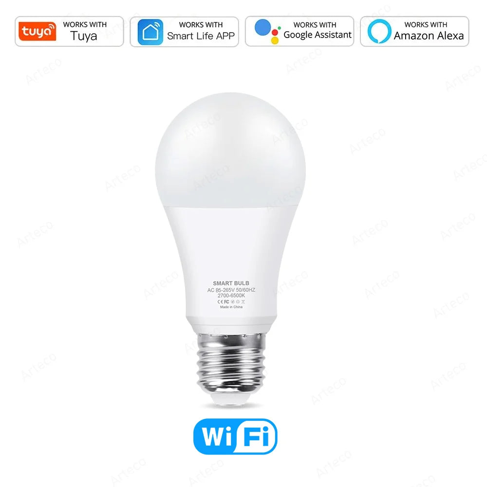 Smart Home LED Lampe E27 – Tuya Zigbee & WiFi, RGB+CW+WW, Sprachsteuerung via Alexa & Google Assistant