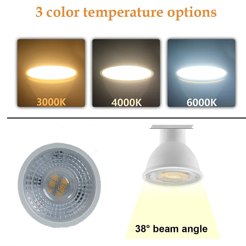 GU10 LED-Strahler – 1–10er Pack, Verschiedene Lichtstärken, Hohe Energieeffizienz & schnelle Installation