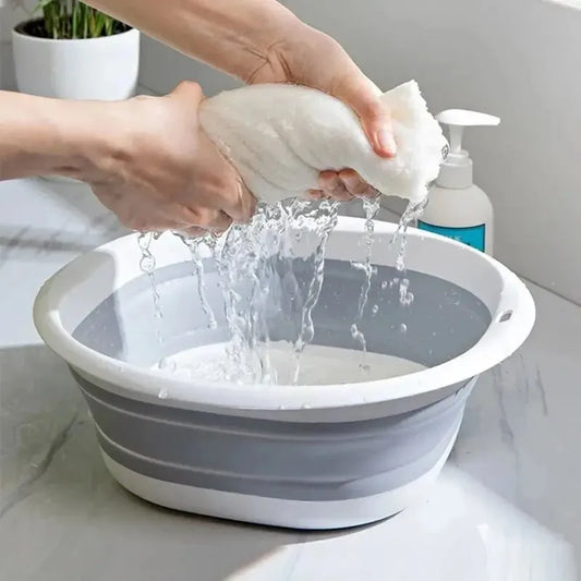 Kompaktes Faltbares Waschbecken – Tragbarer Kunststoff-Wäsche- und Badewannen-Einsatz für Erwachsene, Babys und vielseitige Anwendungen in Badezimmer und Küche