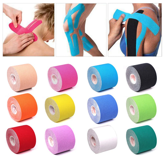 Athletisches Kinesiologie-Tape – Sportliches Elastoplast in 5 Größen, wasserfest und langlebig, perfekt für Schmerzlinderung, Muskelregeneration und Fitness-Training