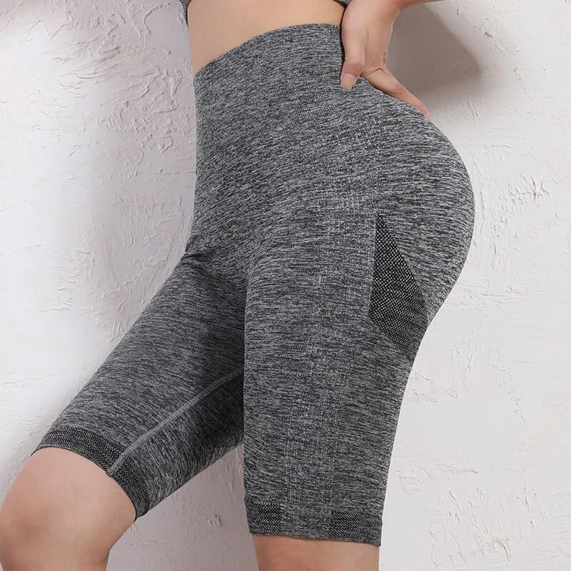 Butt-Lifting Yoga Shorts für Damen – Nahtlose, Elastische Fitness-Shorts mit Hoher Taille und Bauchkontrolle