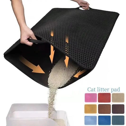 Katzenstreu-Matte EVA - Doppellagige Katzenstreu-Matte für Katzenstreubecken, Sandauffangmatte für Sauberkeit und Komfort, Eva-Katzenstreu-Matte, Perfekt für Haustiere