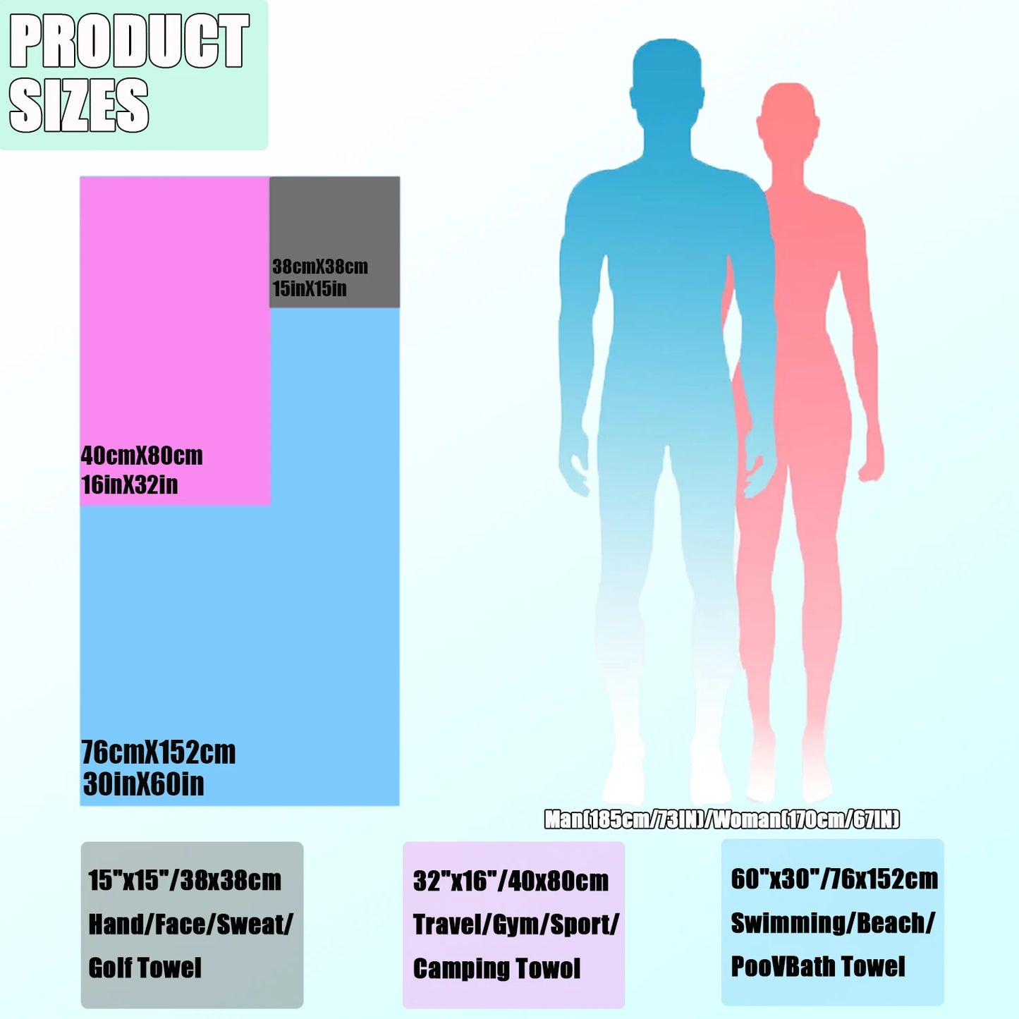 Sport Mikrofaser Handtuch – Ultralight & schnell trocknend, ideal für Pool, Gym, Yoga und Strand