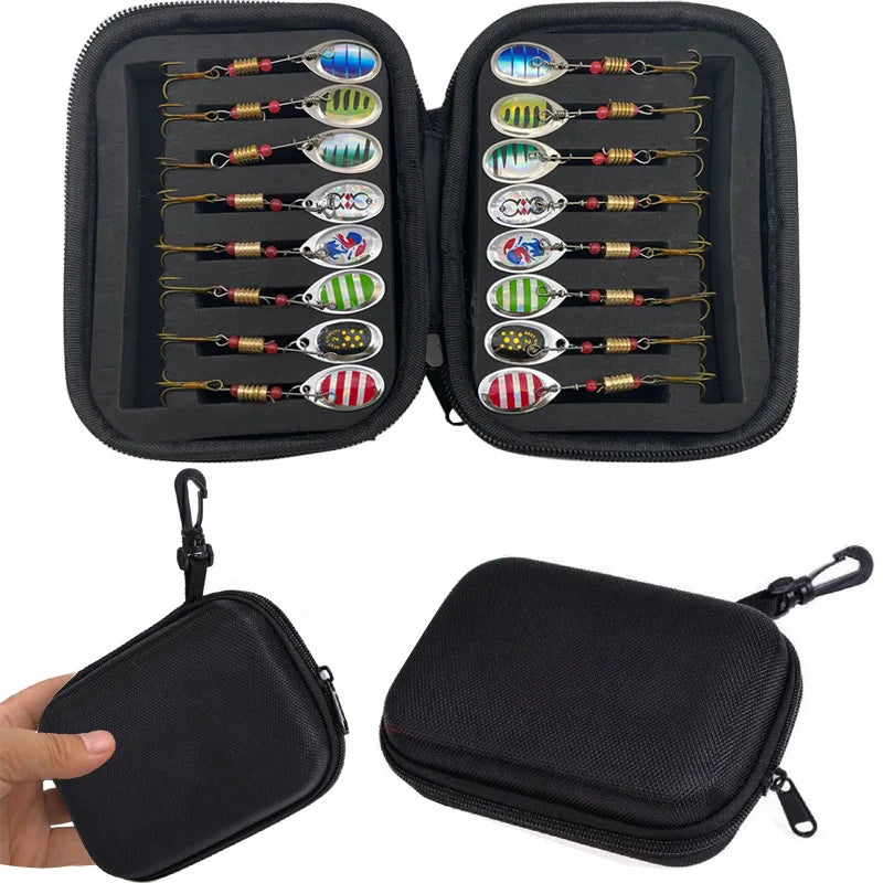 16/10-teiliges Set Metall Löffel Spinner Angelköder
