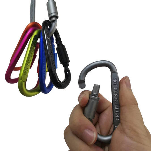 4 Stk. Aluminium Karabinerhaken für Rucksäcke, Outdoor Camping, Wandern