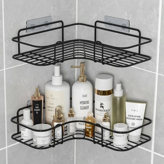 Eckregal für das Badezimmer - Platzsparendes Wandregal ohne Bohren, Multifunktionales Duschregal für Shampoo, Seife und Bad-Accessoires, Ideal für eine gut organisierte und saubere Dusche