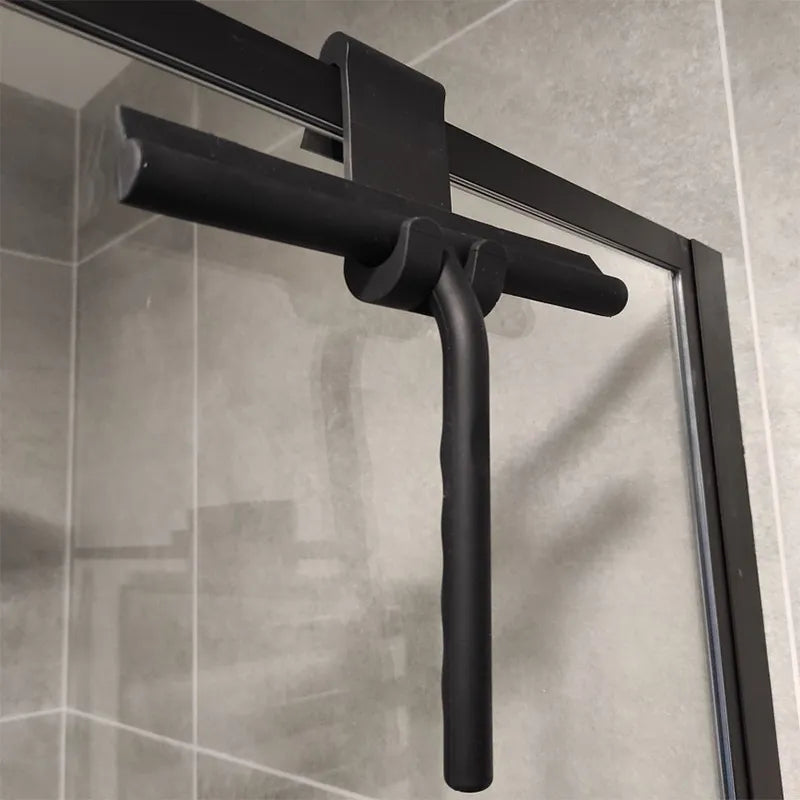 Multifunktionaler Duschabzieher mit Wandaufhängung – Glasreiniger und Wasserabzieher für Badezimmer, Fenster und Spiegel, Ideal zur streifenfreien Reinigung von Glasflächen