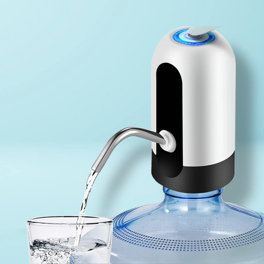 Kompakte elektrische Flüssigkeitspumpe für Flaschen – USB aufladbarer automatischer Trinkwasserspender, tragbar für zu Hause