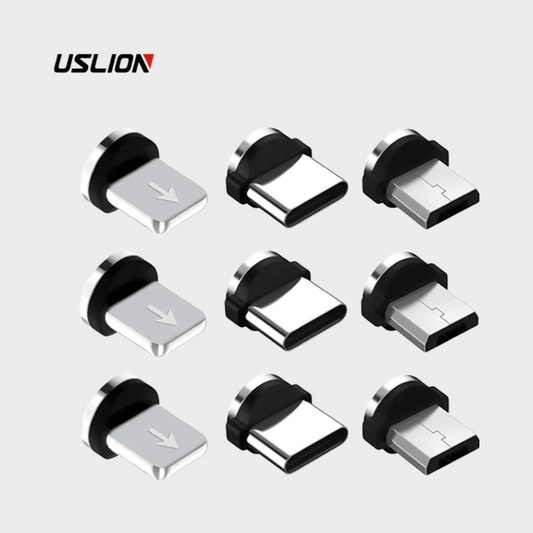USLION 5 Stücke 360° Rotierende Magnetspitzen – Austauschbare Adapter für Handys, einfach zu bedienen, langlebig