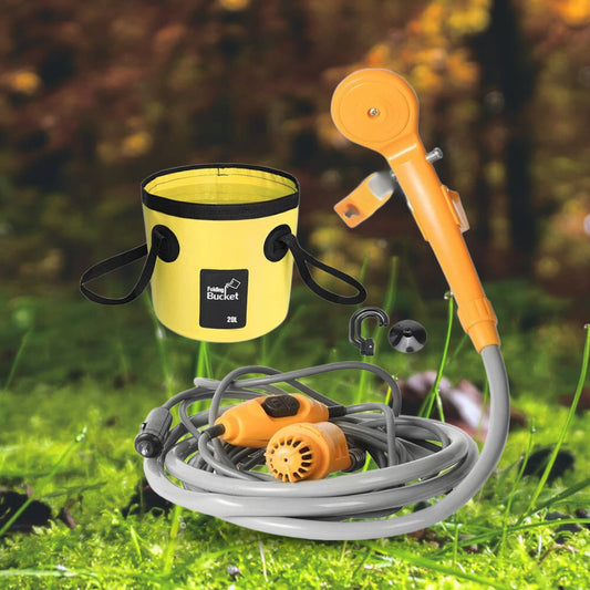 Outdoor Campingdusche 12V – Wasser Sparen und Umweltfreundlich, Ideal für Reisen und Haustierpflege